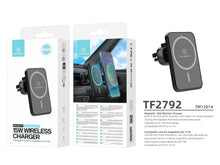 Fekete Techancy TF2792 mágneses autós vezeték nélküli töltő
