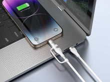 Fehér Techancy 2 az 1-ben USB-C töltőkábel