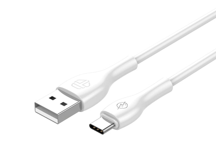 Fehér Techancy USB-A–USB-C adatkábel