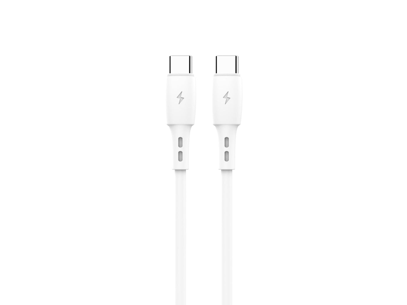 Fehér Techancy USB-C–USB-C adatkábel