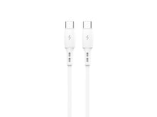 Fehér Techancy USB-C–USB-C adatkábel