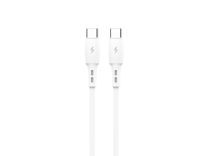 Fehér Techancy USB-C–USB-C adatkábel