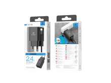 Fekete Techancy TA2788 USB-A hálózati töltő USB-C kábellel