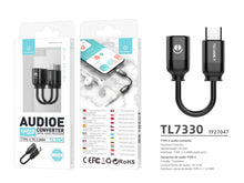 Fekete Techancy USB-C–3,5 mm audio adapter