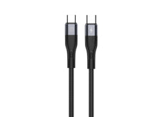 Cabo USB-C para USB-C Techancy TB1794, 60W PD, Carregamento Rapido, Transferencia de Dados, 2m, Aluminio, TPE, Preto-0