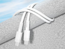 Fehér Techancy USB-C–USB-C gyorstöltő kábel