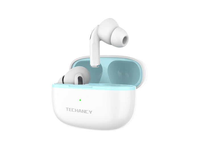 Fehér Techancy KP2714 TWS Bluetooth fülhallgató