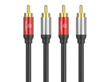 Fekete Techancy 2RCA–2RCA audiokábel
