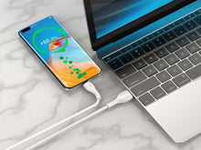 Fehér Techancy USB-A–USB-C adatkábel