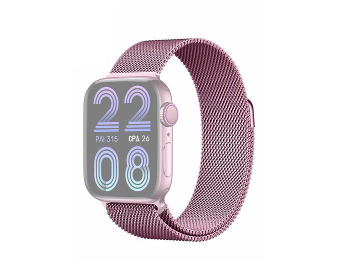 Rózsaszín Techancy KC2123 mágneses Apple Watch szíj 49 mm