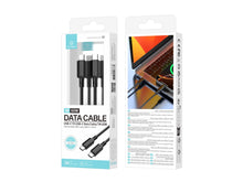 Fekete Techancy USB-C–USB-C kábel 1 m
