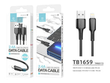 Fekete Techancy USB-A–Lightning adatkábel
