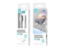Fehér Techancy USB-C–USB-C gyorstöltő kábel