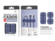 Kék Techancy TZ6290 kábelrendező 3 darabos csomagban