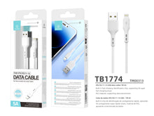 Fehér Techancy USB-A–Lightning adat- és töltőkábel