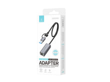 Szürke Techancy USB-A/USB-C Ethernet adapter RJ45 csatlakozóval