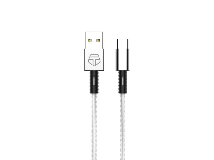 Fehér Techancy USB-A–USB-C adatkábel
