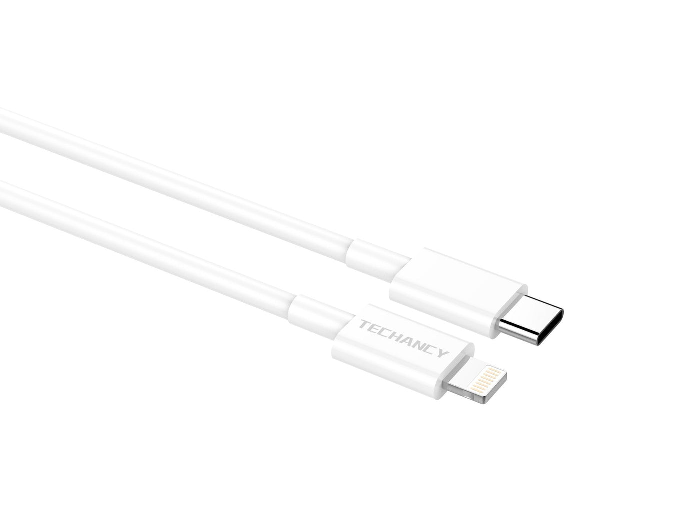 Fehér Techancy USB-C–Lightning kábel