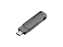 Szürke Techancy 128 GB USB 3.2 pendrive USB-C és USB-A csatlakozóval