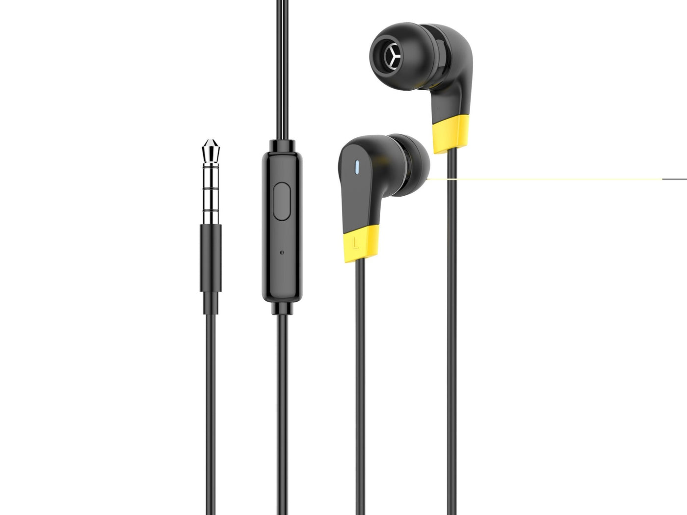 Fekete Techancy TD8054 vezetékes in-ear fülhallgató mikrofonnal