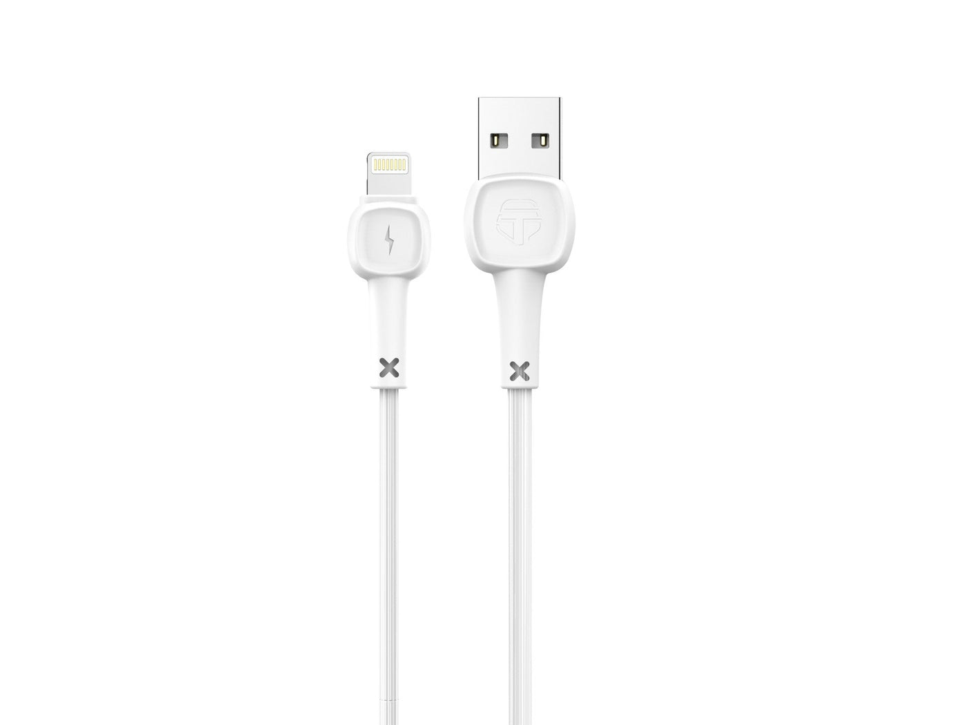 Fehér Techancy USB-A–Lightning adat- és töltőkábel