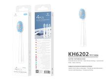Techancy KH6202 fehér-kék elektromos fogkefefej készlet