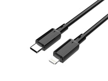 Fekete Techancy USB-C–Lightning kábel