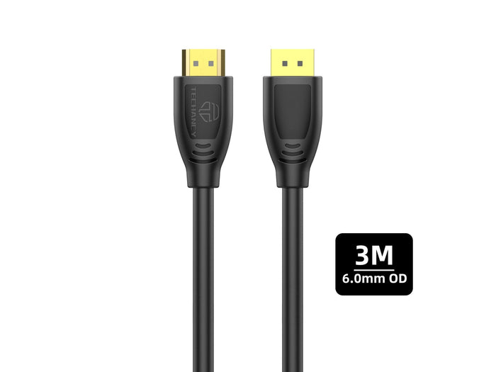 Fekete Techancy HDMI kábel 3 méteres kivitelben