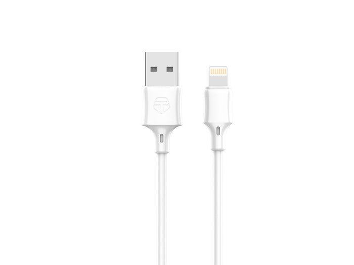 Fehér Techancy USB-A–Lightning kábel 3 m hosszban