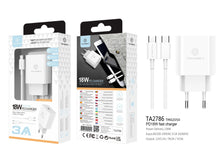 Fehér Techancy USB-C PD 18 W hálózati töltő
