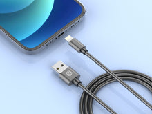 Szürke Techancy USB-A–Lightning kábel