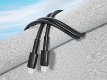 Fekete Techancy USB-C–USB-C gyorstöltő kábel