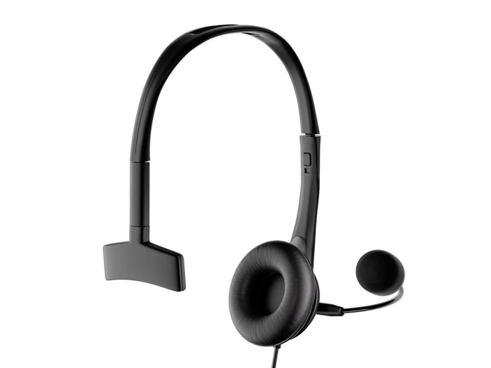 Fekete Techancy TH5232 egyoldalas vezetékes headset mikrofonnal