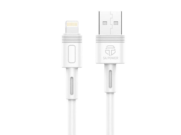 Fehér Techancy USB-A–Lightning kábel