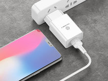 Fehér Techancy TA2787 USB fali töltő kábellel