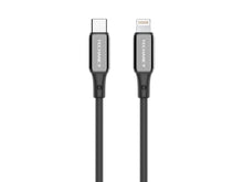 Fekete Techancy USB-C–Lightning kábel alumínium csatlakozóval