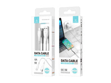 Fehér Techancy USB-A–USB-C töltő- és adatkábel