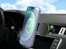 Fekete Techancy autós mágneses telefontartó vezeték nélküli töltéssel
