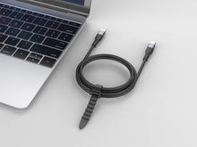 Techancy Cabo de carregamento rápido PD USB C para USB C Preto TB1779, carregamento rápido de 60 W, comprimento 1 m-3