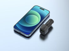 Fekete Techancy autós töltő USB-A és USB-C porttal