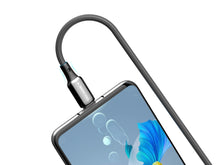 Fekete Techancy USB-C–USB-C kábel alumínium csatlakozóval