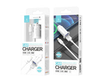 Fehér Techancy TC6408 mini autós töltő Lightning kábellel