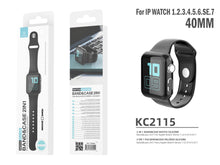 Fekete Techancy szilikon óraszíj Apple Watch 40 mm-hez