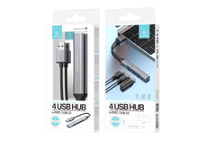 Szürke Techancy KT2901 USB-A hub 4 porttal