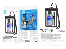 Fekete Techancy vízálló telefontok átlátszó ablakkal