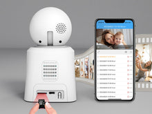 Fehér Techancy SH043 okos biztonsági kamera kijelzővel