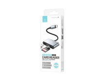 Szürke Techancy USB-C 3 az 1-ben kártyaolvasó
