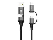 Fekete Techancy TB1740 4 az 1-ben USB adat- és töltőkábel