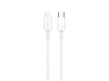 Fehér Techancy USB-C–Lightning töltő- és adatkábel