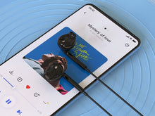 Fekete Techancy vezetékes fülhallgató mikrofonnal